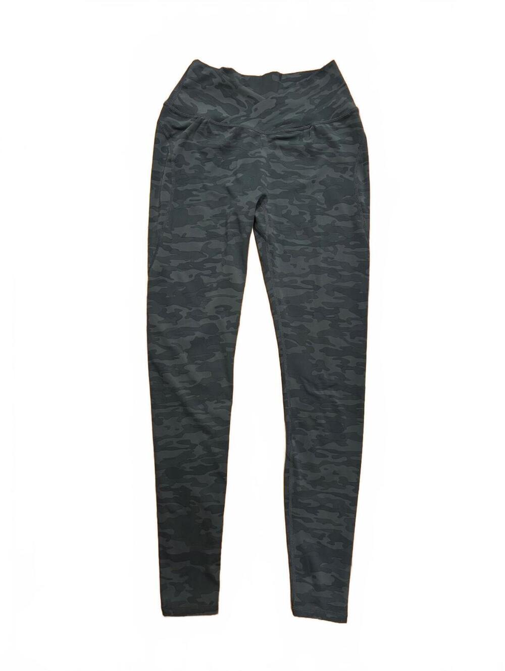 Alphalete Women's Medium Blue Camouflage High-Waisted Leggings Polyester Spandex